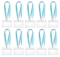 Preview: 10 x Lanyard Umhängeband mit 10x Ausweishülle ZIP Kartenhalter horizontal & vertikal wasserdicht Ausweise Karten Schutzhülle 0,80mm flexibel